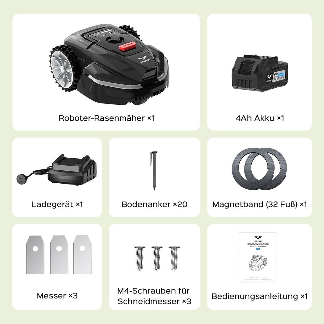 (2026 Neu) V3 Mähroboter ohne Begrenzungskabel mit Vision-Navigation | 150+ Hinderniserkennung und A