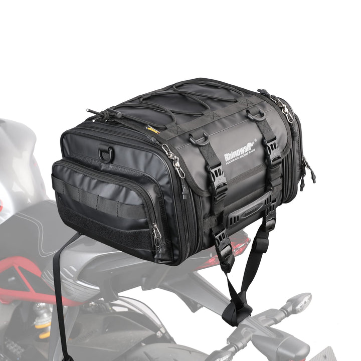 Rhinowalk Motorrad Sitztaschen 19-26L Wasserdicht Motor Rücksitztasche Gepäcktasche Hecktasche Erwei