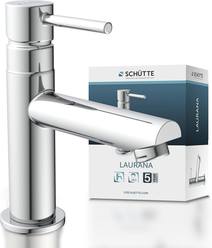 SCHÜTTE Kaltwasserhahn LAURANA 35911, Wasserhahn Bad nur für Kaltwasser, Waschtischarmatur im Gäste-