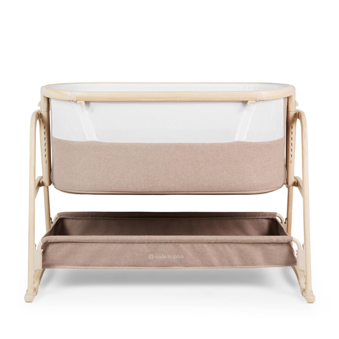 Ickle Bubba Bubba&Me Luxe Nachttisch Krippe - Co-Sleeper Babybett mit Rock oder Statischem Modus, ve