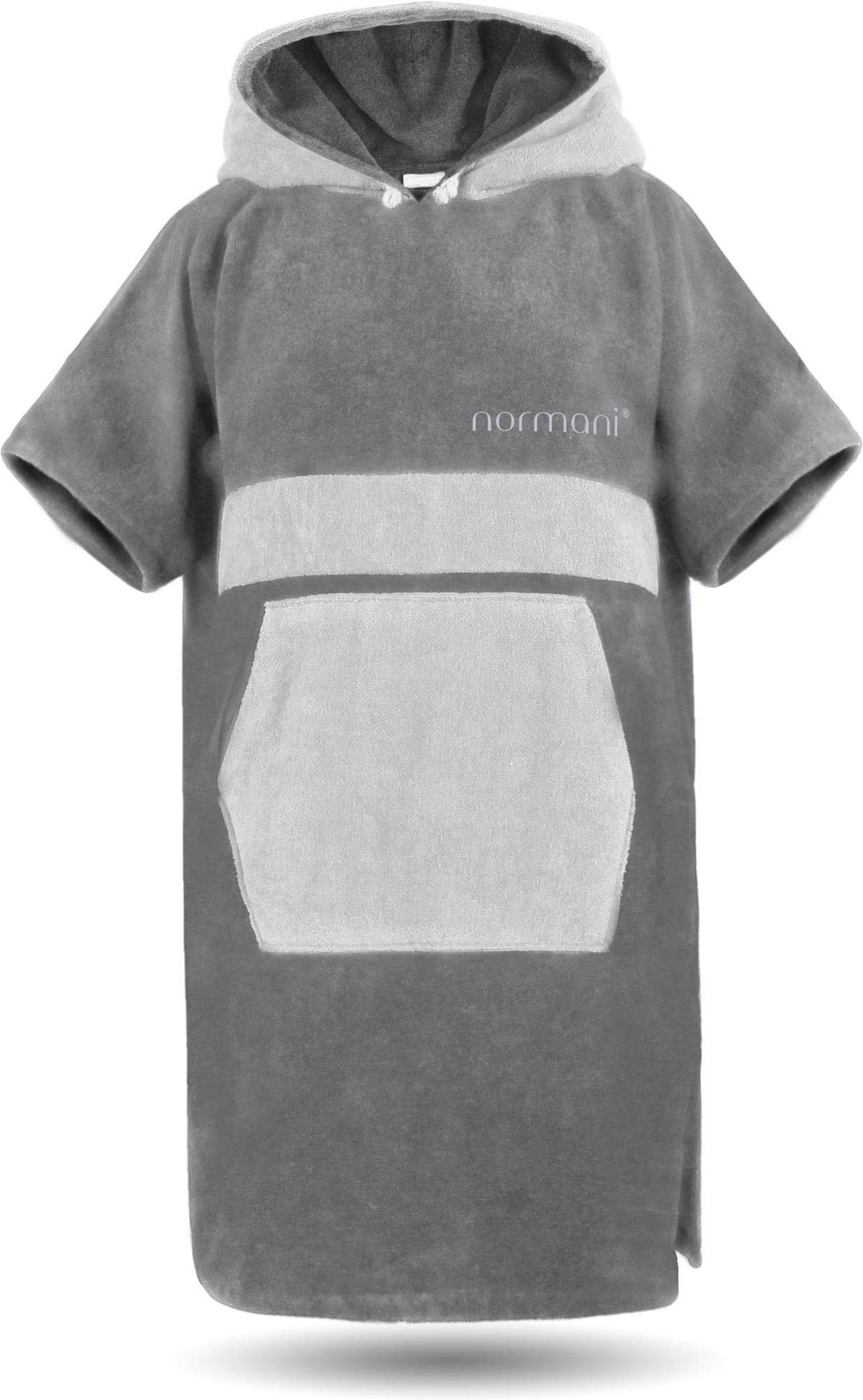 normani Baumwoll Surfer Poncho - Strandponcho - Handtuch-Poncho - Unisex Strand Umziehhilfe - geschl