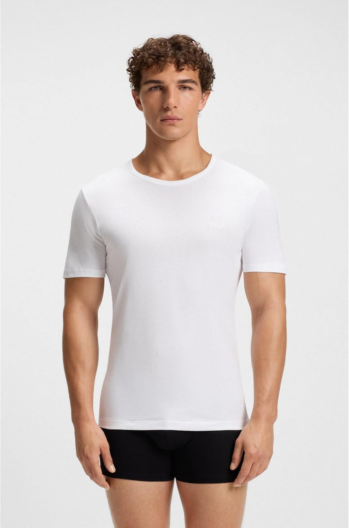 BOSS Herren TShirtRN 3P Classic Dreier-Pack T-Shirts aus Baumwoll-Jersey mit Logo M Grün399, M Gr&#x