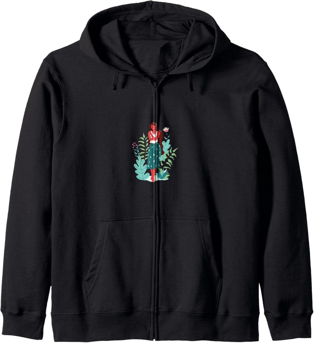 Selbstliebe Körper positive Illustration Frauen Kapuzenjacke