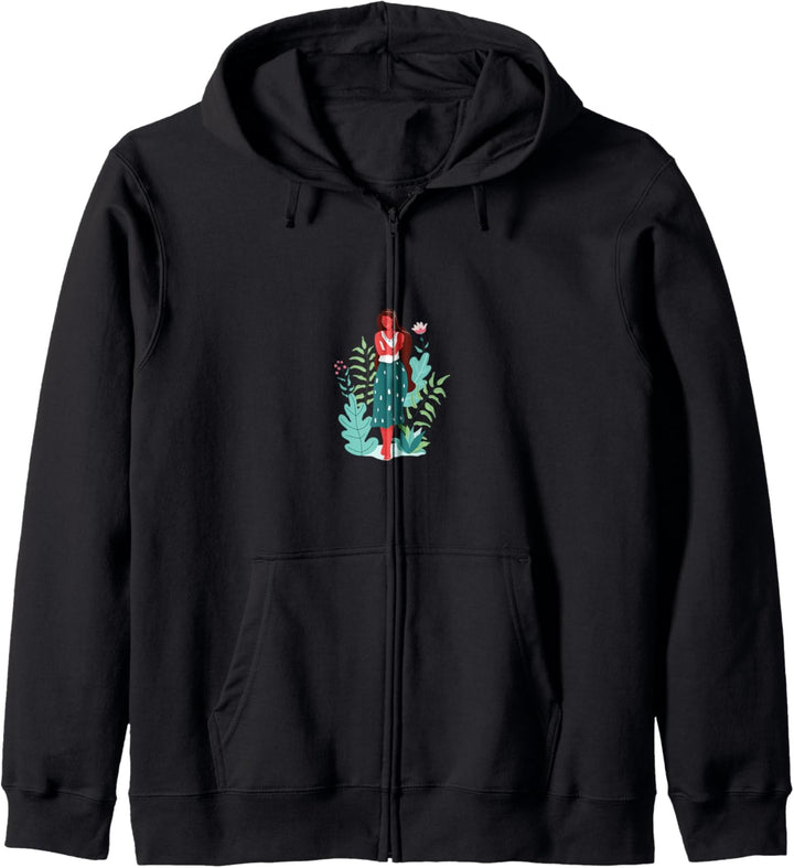 Selbstliebe Körper positive Illustration Frauen Kapuzenjacke