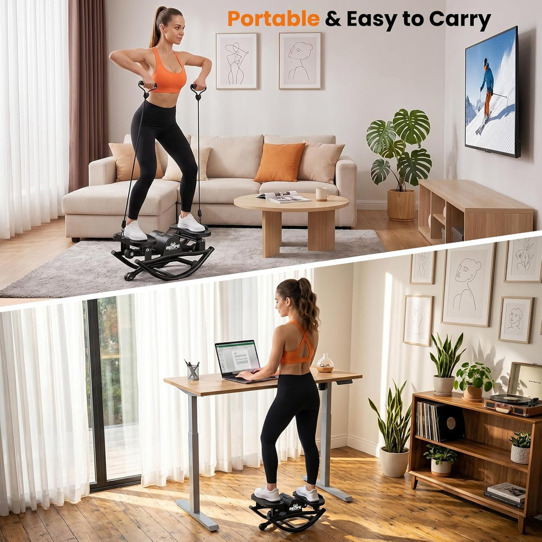 RELIFE REBUILD YOUR LIFE Rock Stepper für Zuhause Seitliches Schaukeln 3D Bewegung Low-Impact Rockin