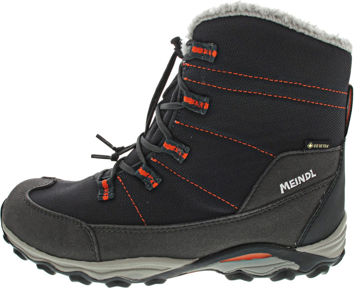 Meindl Unisex Kinder Winterstiefel Yolup Junior GTX Schneestiefel 26 EU Schwarz Orange, 26 EU Schwar