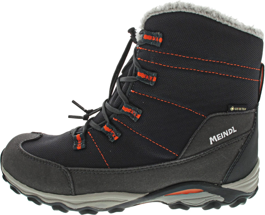 Meindl Unisex Kinder Winterstiefel Yolup Junior GTX Schneestiefel 30 EU Schwarz Orange, 30 EU Schwar