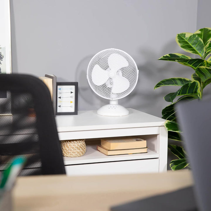 Russell Hobbs RHPDF0921 Tischventilator, tragbar, 23 cm, 2 Geschwindigkeiten, Weitwinkel-Schwenken,