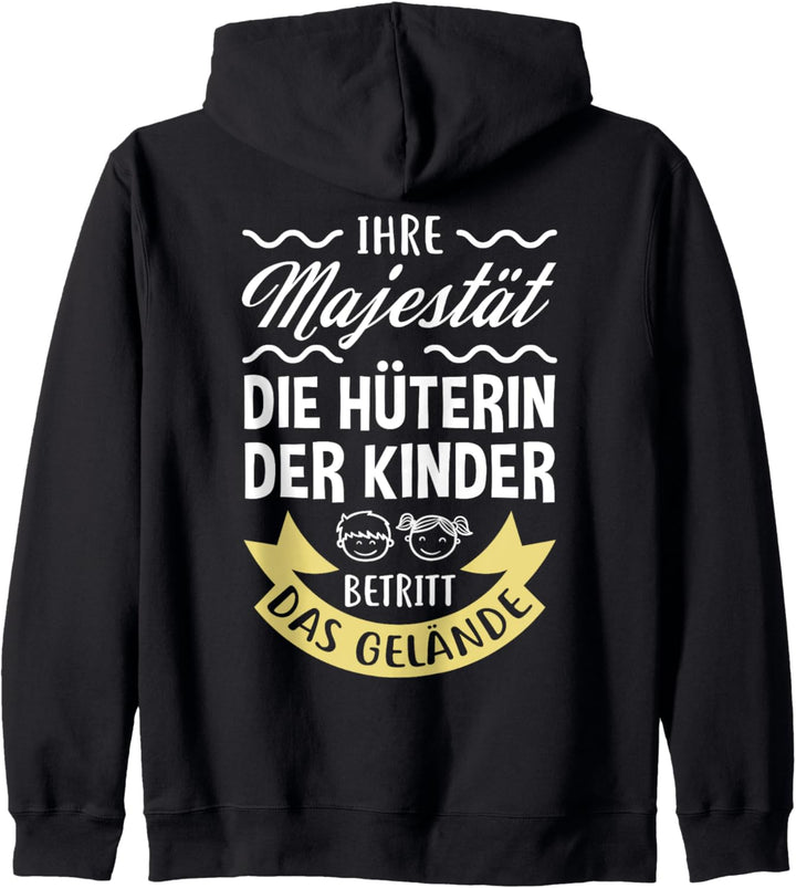 Ihre Majestät die Hüterin der Kinder betritt das Gelände Fun Kapuzenjacke