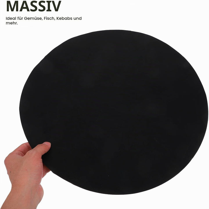 BESTonZON 2 St¨¹cke Rund BBQ Grillmatte, Antihaft Grillmatten Backmatte f¨¹r Holzkohle &amp; Backen,Wied