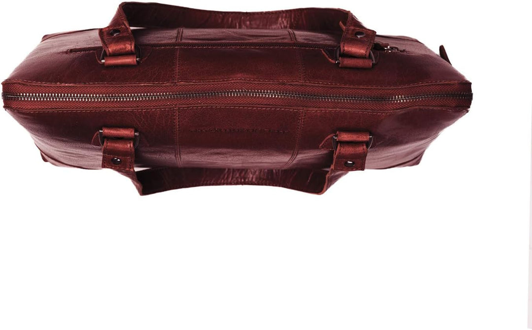 The Chesterfield Brand Antique Buff Resa Schultertasche Leder 38 cm Laptopfach