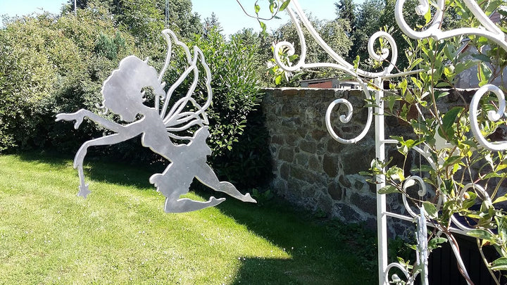 Elfe mit Zauberstab - Anhänger (2er Set, Alu satiniert) 2er Set Alu Satiniert, 2er Set Alu Satiniert