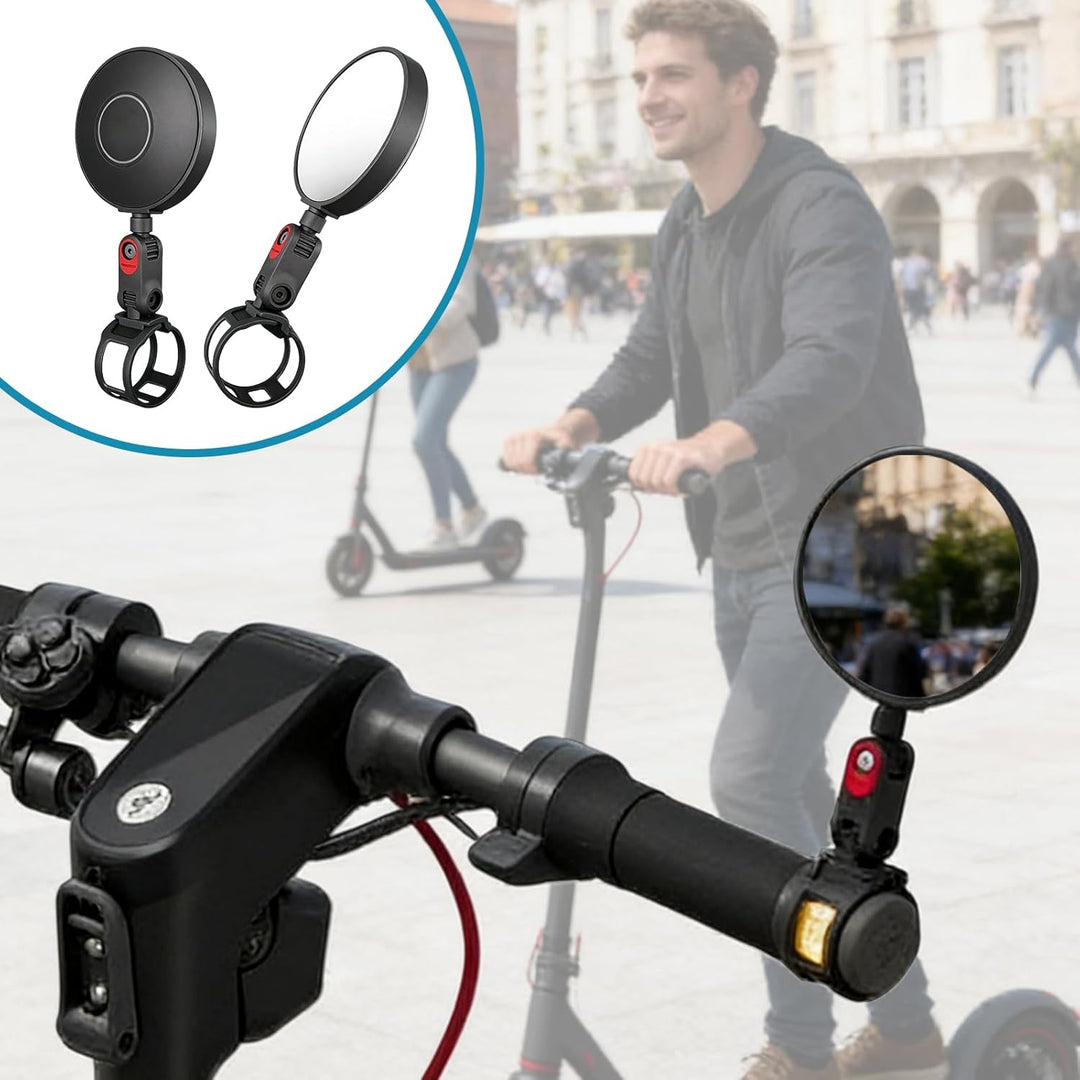 Scooter Rückspiegel Scooter, Einstellbarer Rückspiegel Für E-Scooter, Elektroroller-Zubehör, Kompati