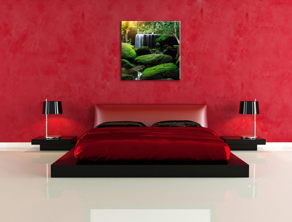 Pixxprint Regenwald in Thailand als Leinwandbild/Grösse: 70x70 cm/Wandbild/Kunstdruck/fertig bespann