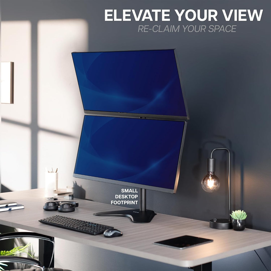 VIVO Stand-V002L Ständer für 2 Bildschirme bis zu 76,2 cm (30 Zoll) vertikal Vertikale Anordnung., V