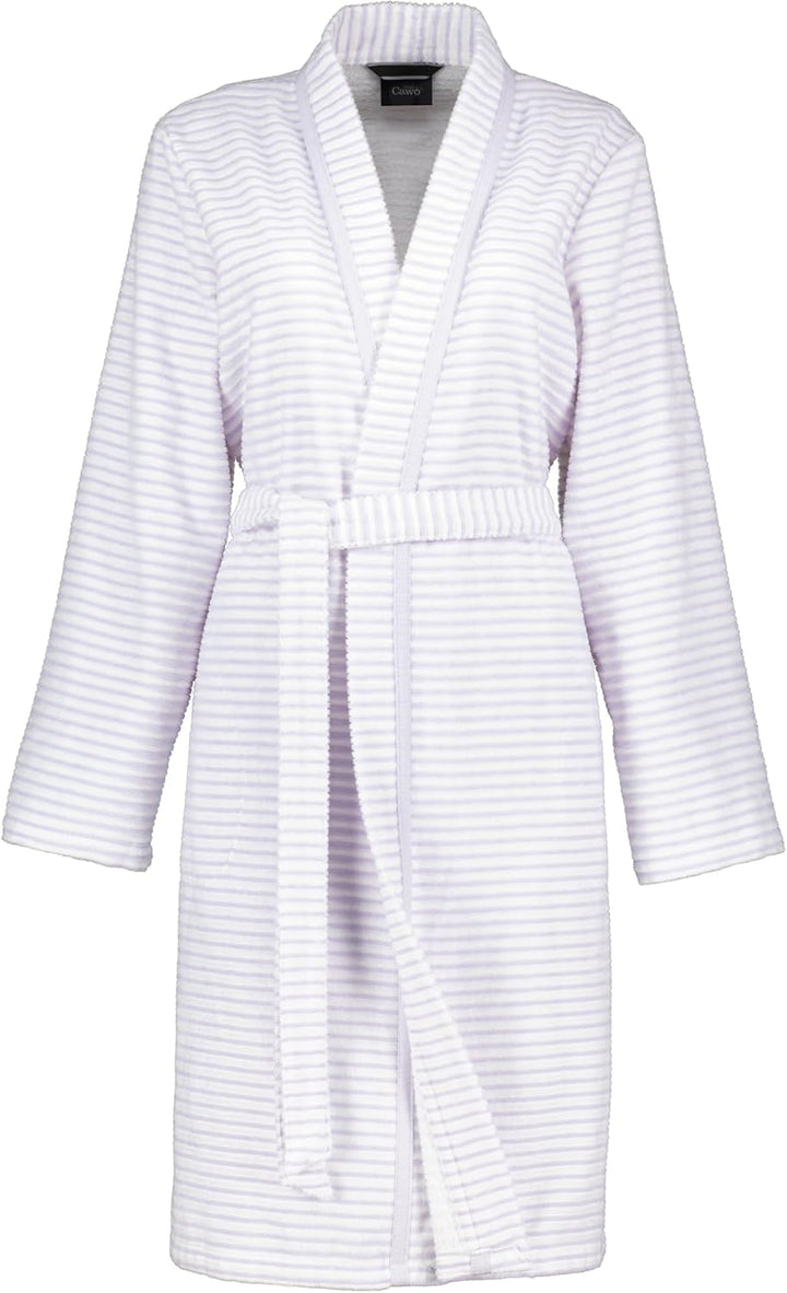 Cawö Home Bademäntel Damen Kimono Struktur 1214 flieder - 86 XS XS flieder - 86, XS flieder - 86