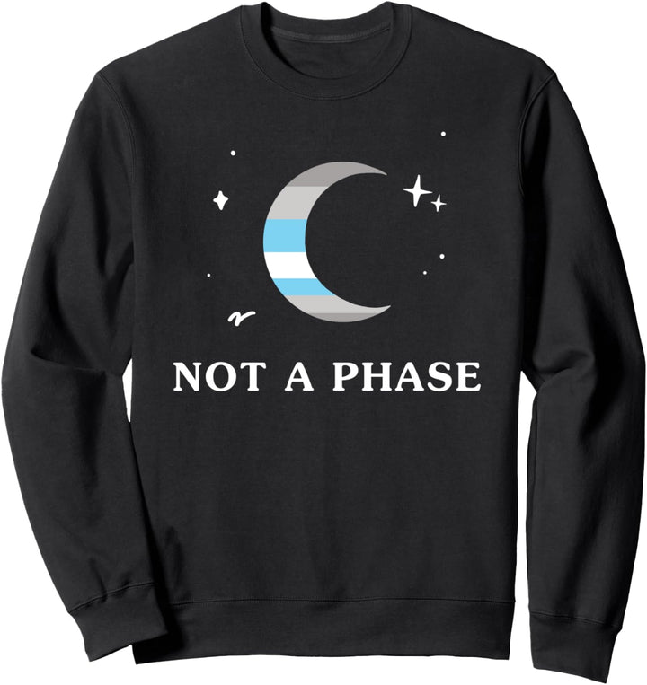 Keine Phase Demiboy LGBTQ Non-Binary Pride Flagge Mond Sweatshirt