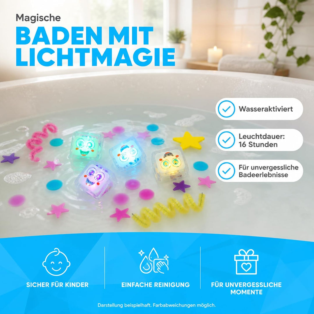 Glo Pals 4 leuchtende Würfel für EIN einzigartiges sensorisches Erlebnis und Magische Lichtshow für