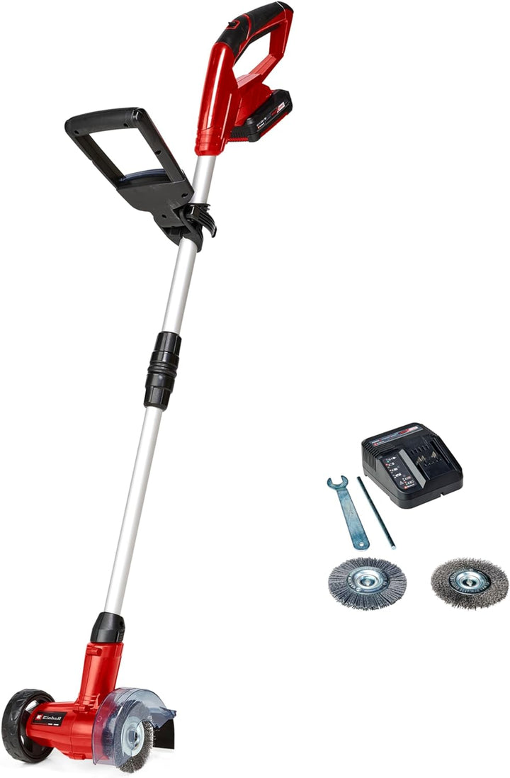 Einhell Akku-Fugenreiniger GE-CC 18 Li Kit Power X-Change (stufenloser Teleskop-Führungsholm, wechse