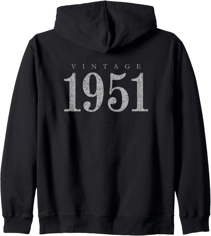 Vintage 1951 (Antik Grau) 73. Geburtstag Kapuzenjacke