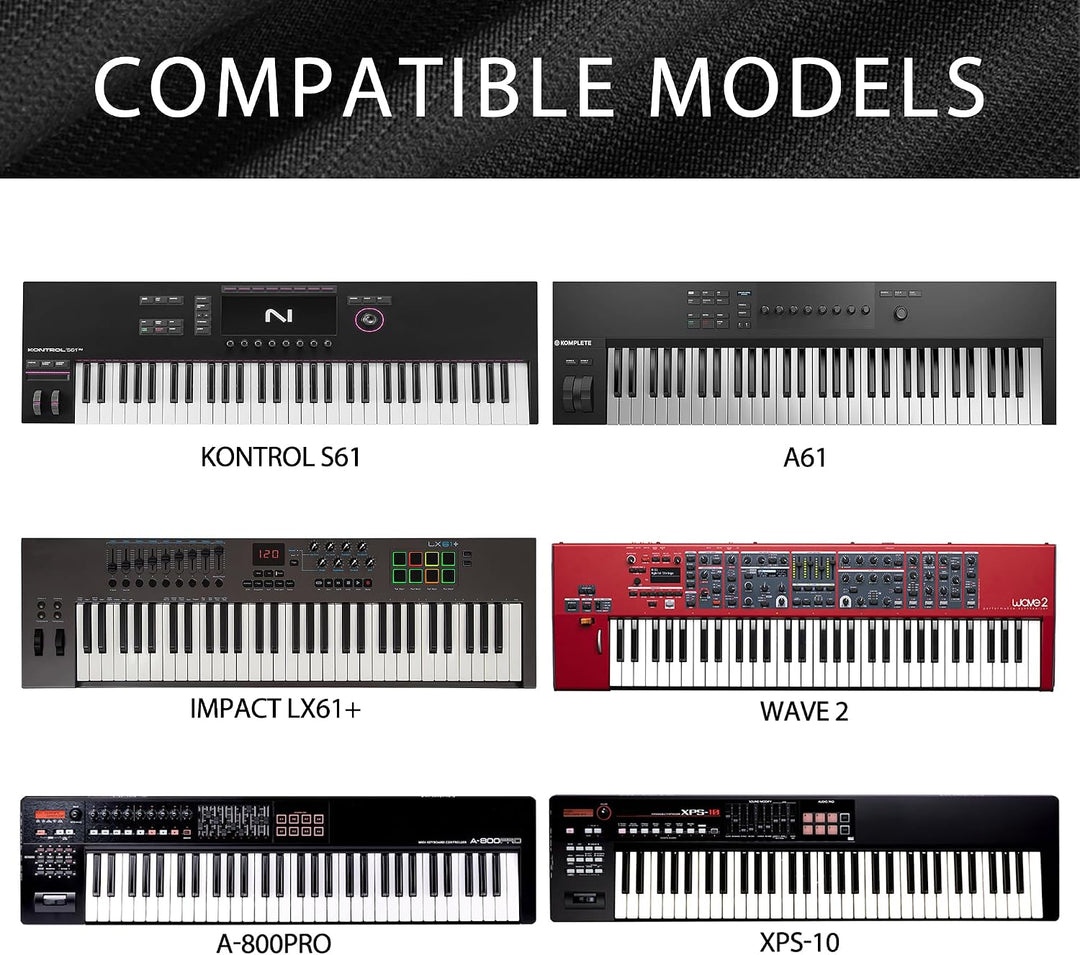 Musiin Staubschutz für Klaviertastatur mit 61 Tasten, kompatibel mit Roland V-COMBO VR-09-B, FA-06,