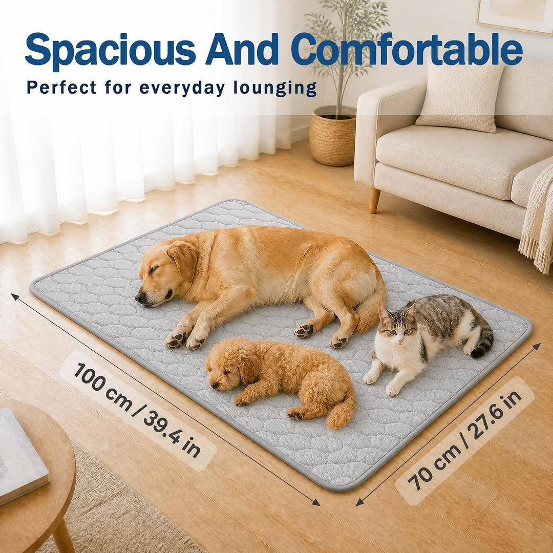 Kühlmatte für Hunde XL 100x70cm, Kühldecke Hund Selbstkühlend Ohne Gel, Atmungsaktive Kühlmatte für