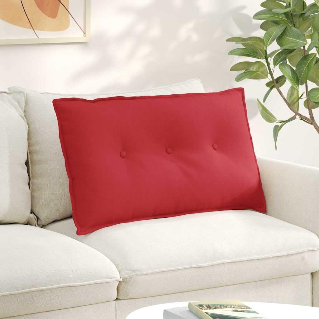 vidaXL Rückenkissen Rot 80 x 19 x 50 cm Stoff, Wohnzimmer, rechteckig, modern, abnehmbare Bezüge, Un