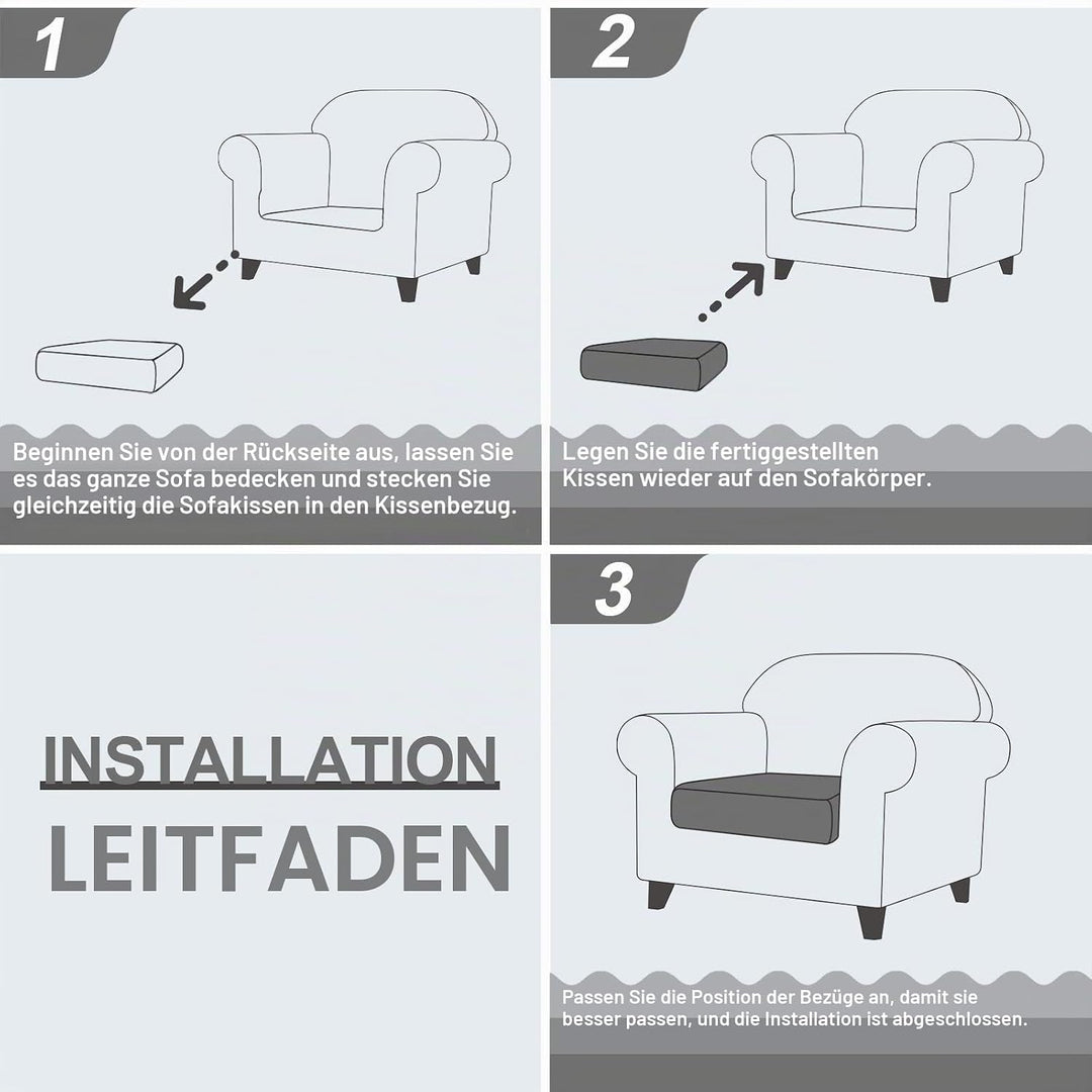 TAOCOCO Sofa Sitzkissenbezug, Elastischer Sofa Sitzkissenbezüge, Ajustable, Waschbar, Protection Meu