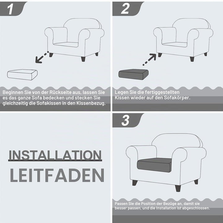 TAOCOCO Sofa Sitzkissenbezug, Elastischer Sofa Sitzkissenbezüge, Ajustable, Waschbar, Protection Meu