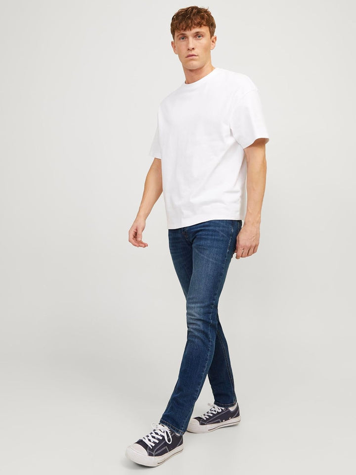 Herren Jack &amp; Jones Jeans Tim Straight Legs Slim Fit Flat Front Tim ORIGINAL, Farben:Dunkelblau-2, G