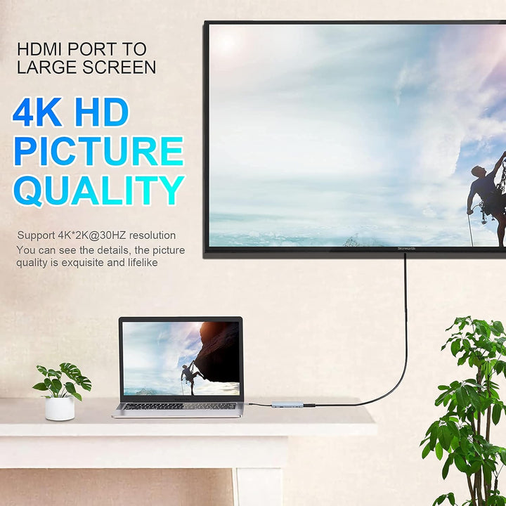 USB C HUB, Docking Station, 11-in-1 USB C Adapter mit 4K-HDMI, VGA, USB 3.0 Port, Type C PD, Etherne