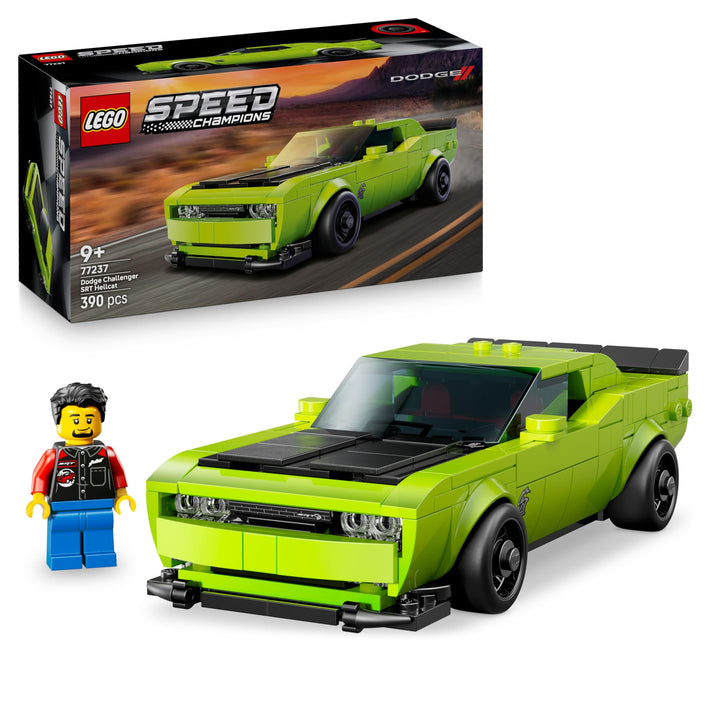 LEGO Speed Champions Dodge Challenger SRT Hellcat Sportwagen - Spielzeugauto mit 1 Minifigur zum Sam