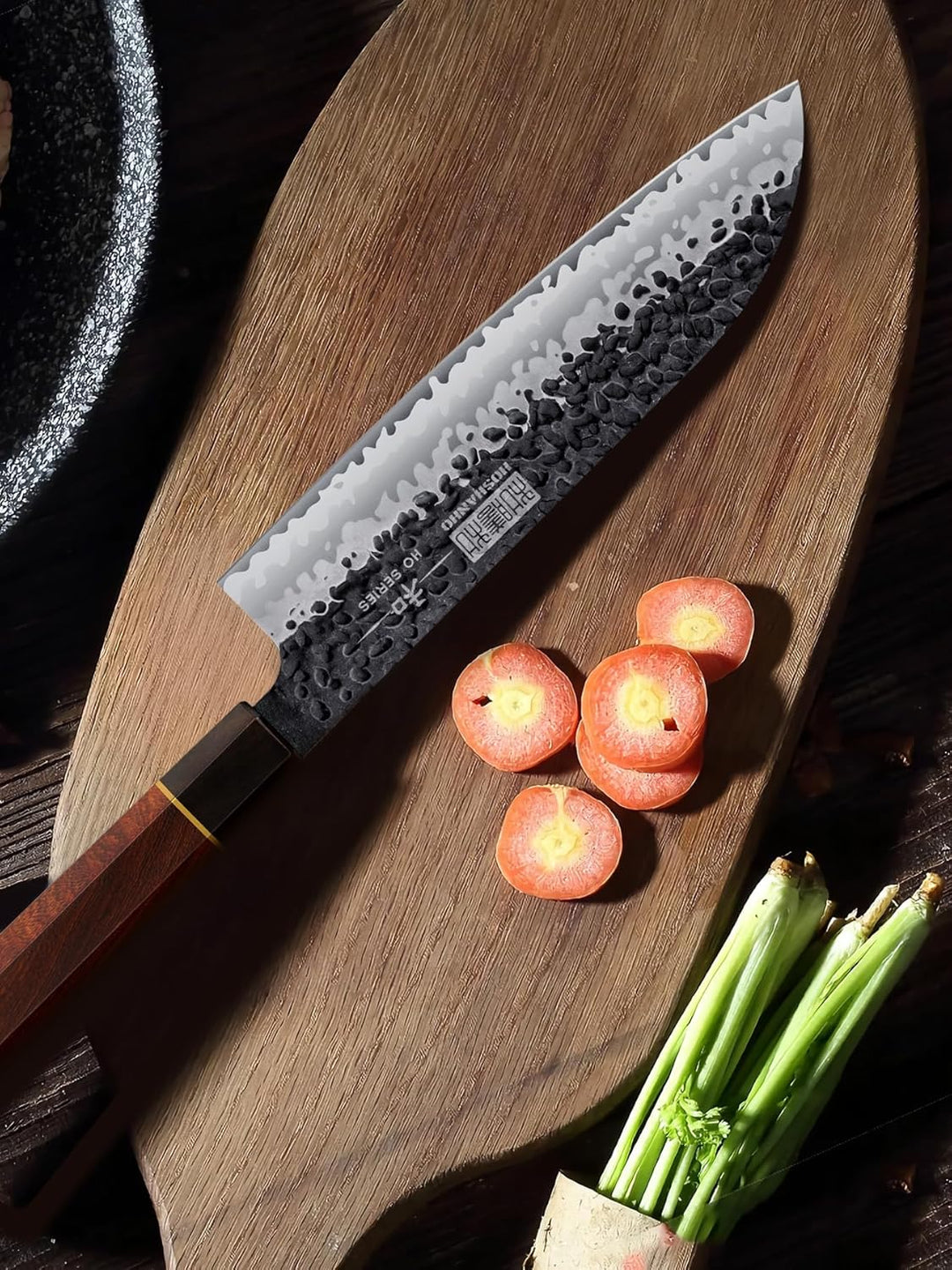 HOSHANHO Santoku Messer 18cm Handgeschmiedetes Kochmesser, Santokumesser Scharfe Messerklinge Küchen