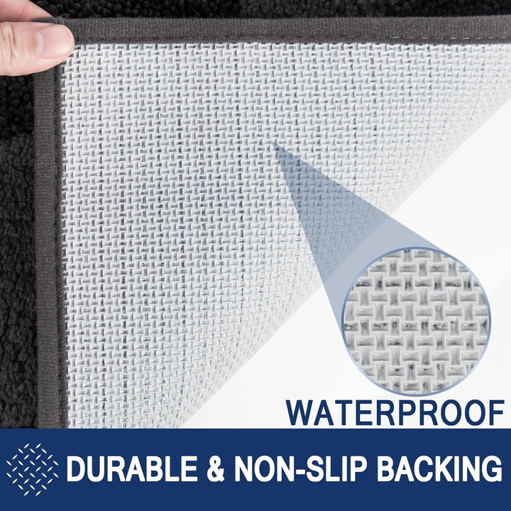 FCSDETAIL Schmutzfangmatte waschbar 50 x 80 cm, Fussmatte Innen, absorbierend Fussmatte, rutschfeste