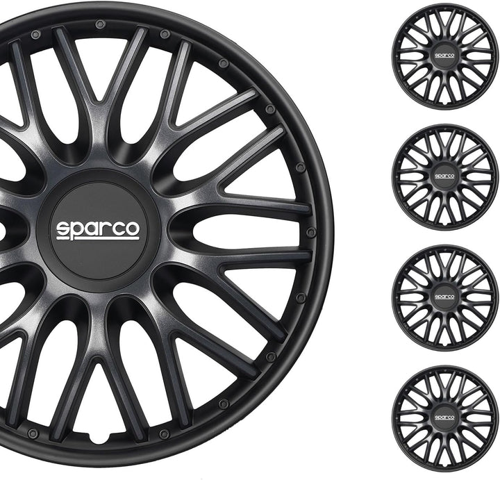 Sparco Satz Radzierblenden Roma 14-Zoll Grau/Schwarz