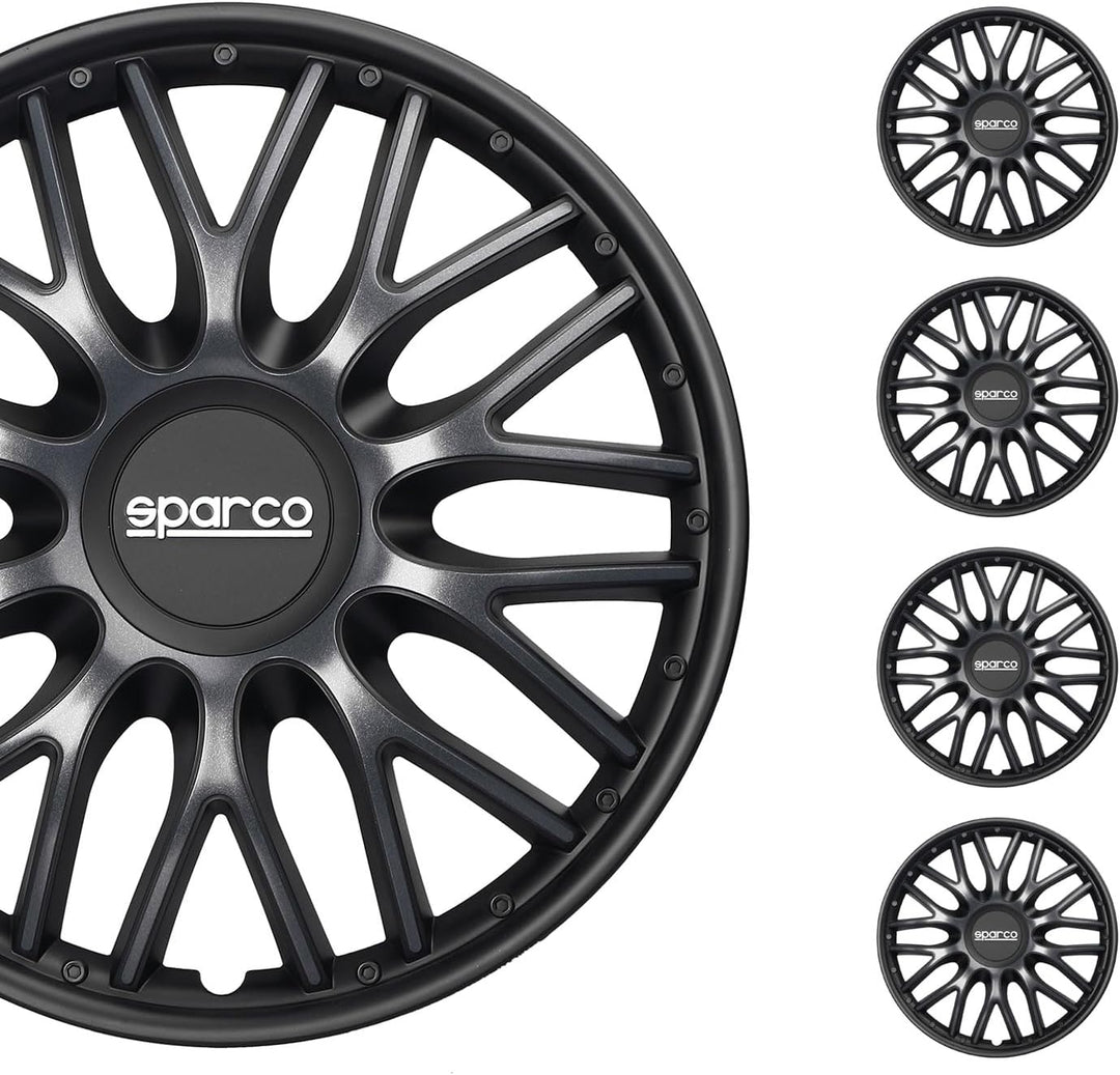 Sparco Satz Radzierblenden Roma 15-Zoll Grau/Schwarz