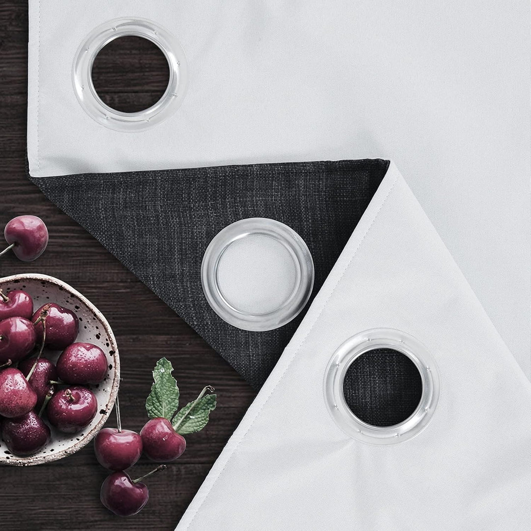 always4u Vorhang Blickdicht 100% mit Ösen, Elegente Gardinen Wohnzimmer Modern Abdunkelnde Vorhänge