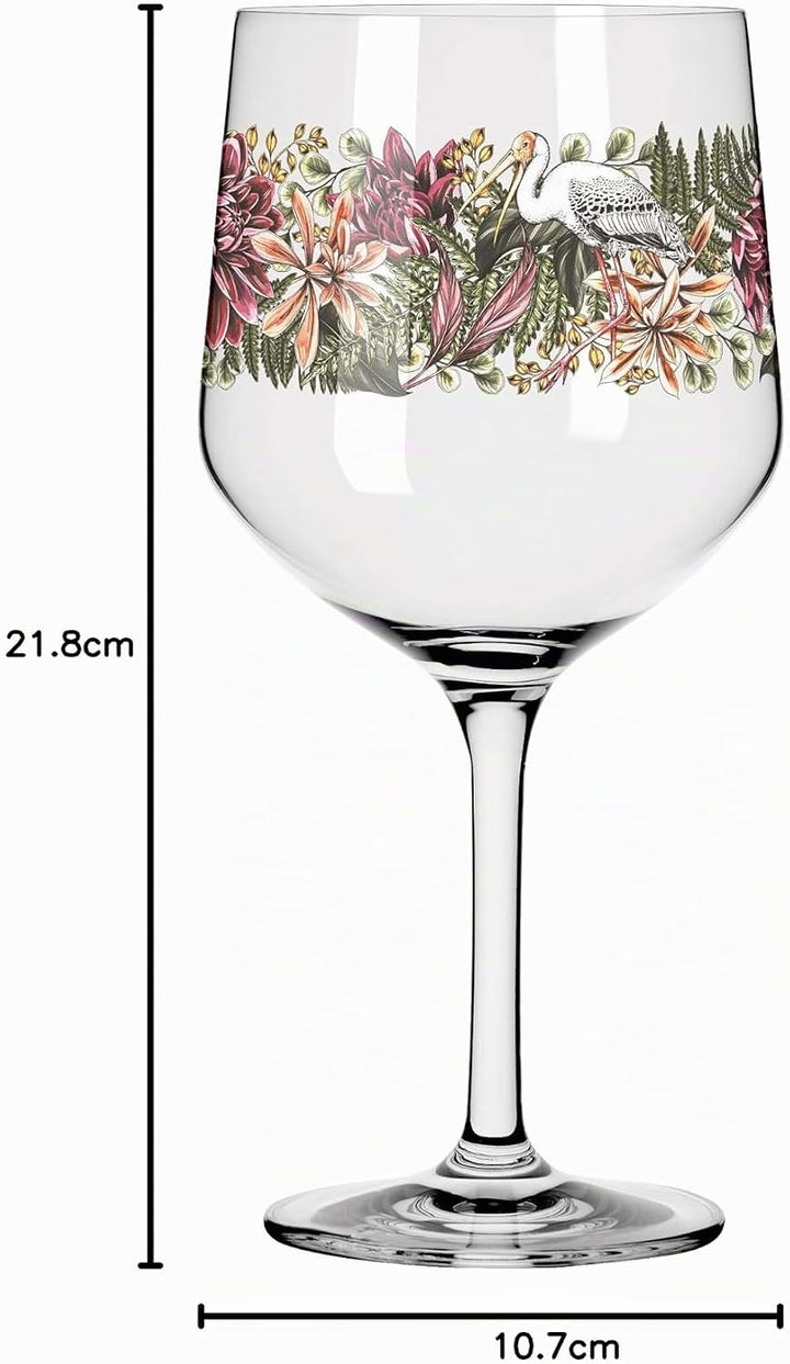 RITZENHOFF 3691001 Gin-Glas 700 ml - Serie Schattenfauna Set Nr. 1 – 2 Stück, Storch &amp; Schmetterling