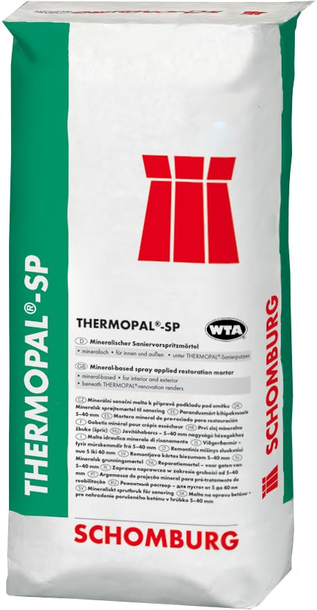 THERMOPAL-SP - WTA-zertifizierter Saniervorspitzmörtel, dampfdiffusionsoffen, für Innen & Aussen, mi