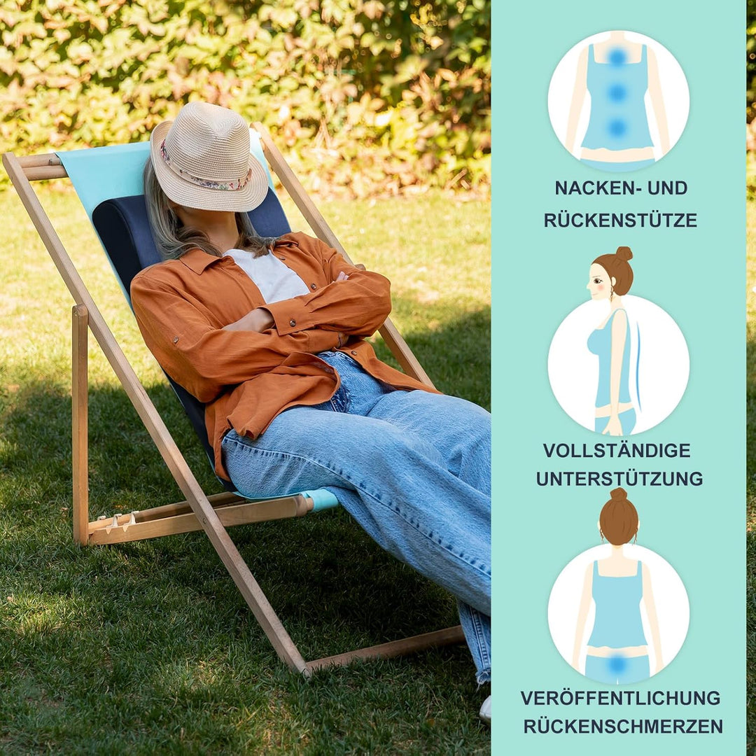GOFORIT Ergonomisches Rückenkissen für Liegesessel & Schaukelstuhl - 68cm Extra Hoch, Weiches 2in1 N
