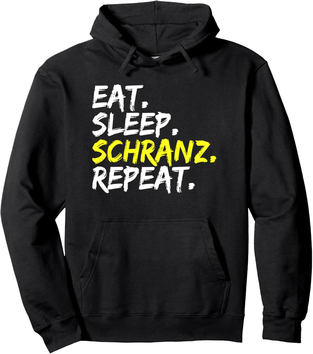 "Eat Sleep Schranz Repeat" Musik Genre Musiker Techno Pullover Hoodie