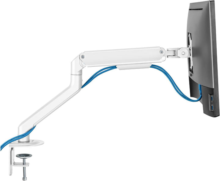 TOOQ DB4032TNR-W - Einarmiger, neig- und schwenkbarer Tischständer für 17"-32" Zoll Bildschirme, ein