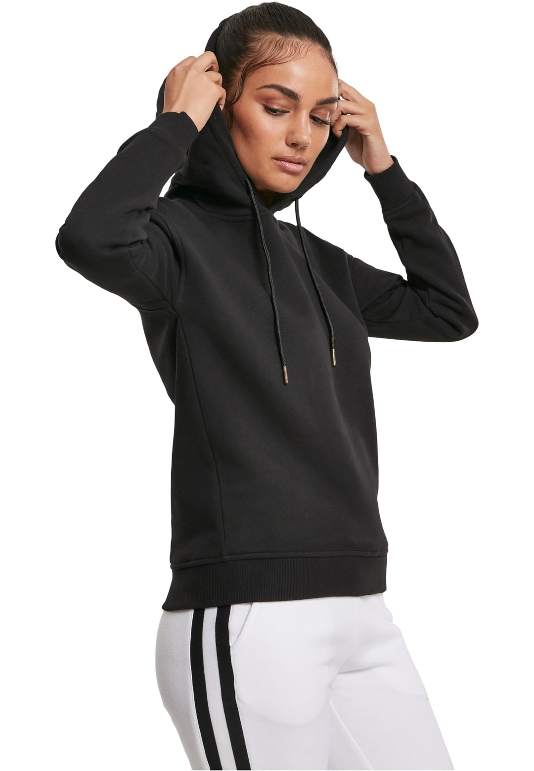 Urban Classics Ladies Hoody Frauen Kapuzenpullover grün Basics, Casual Wear, Streetwear XS Grosse Gr