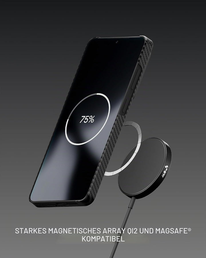Mous für Samsung Galaxy S26 Ultra Hülle, kompatibel mit MagSafe &amp; Qi2 – Superdünne Aramidfaser-Hülle