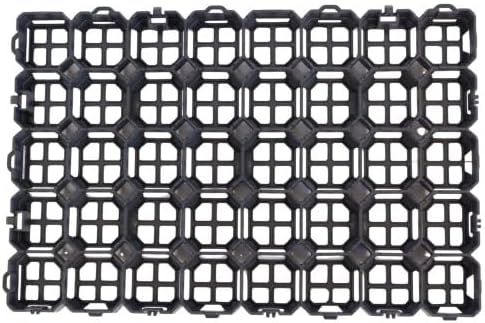 10 Stück ViD® Rasengitter/Rasenwaben 60x40x4 cm, schwarz | Paddockplatten/Rasengitterplatten/Bodenwa