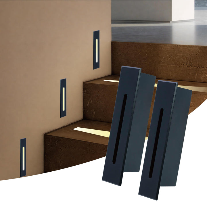 2Stk. LED Einbauleuchte für Treppenleuchte 3W, IP65 Wasserdichte Treppenbeleuchtung Treppen Licht St