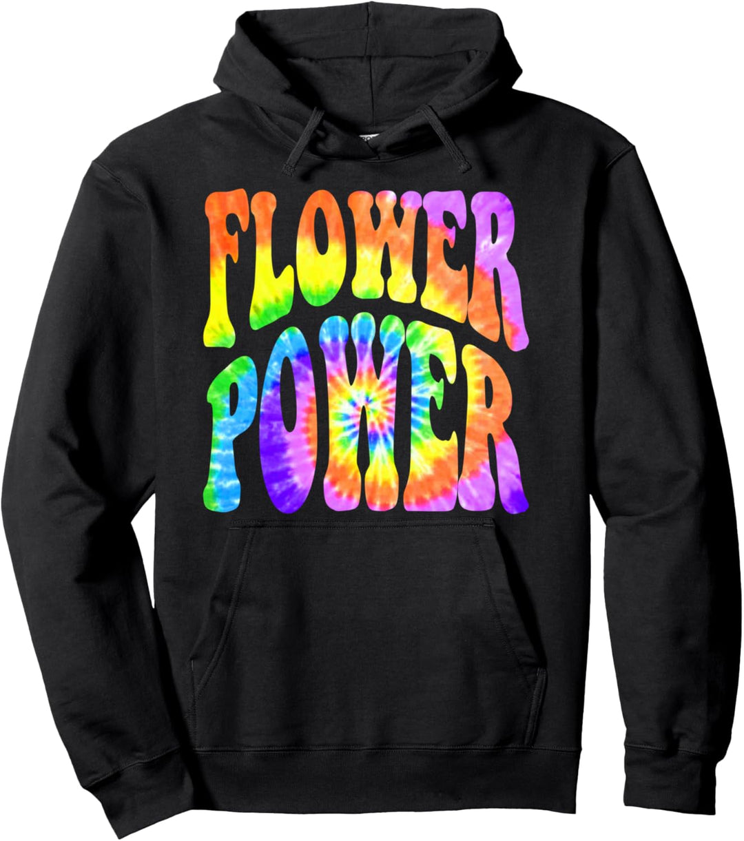 60s 70s Retro Hippie Batik Spiral - Flower Power 3 - Fan Fun Pullover Hoodie