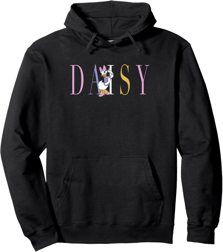Disney Mickey And Friends Daisy Duck Simple Text Pullover Hoodie