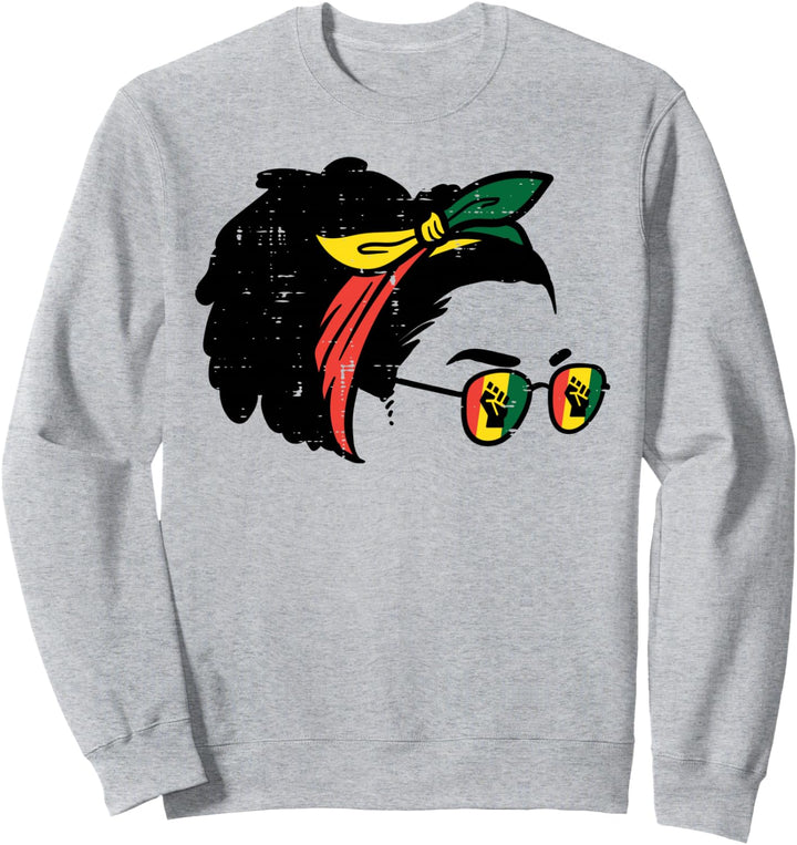 Afro Woman Afrikanisches Bandana Black History Pride BLM Melanin Sweatshirt