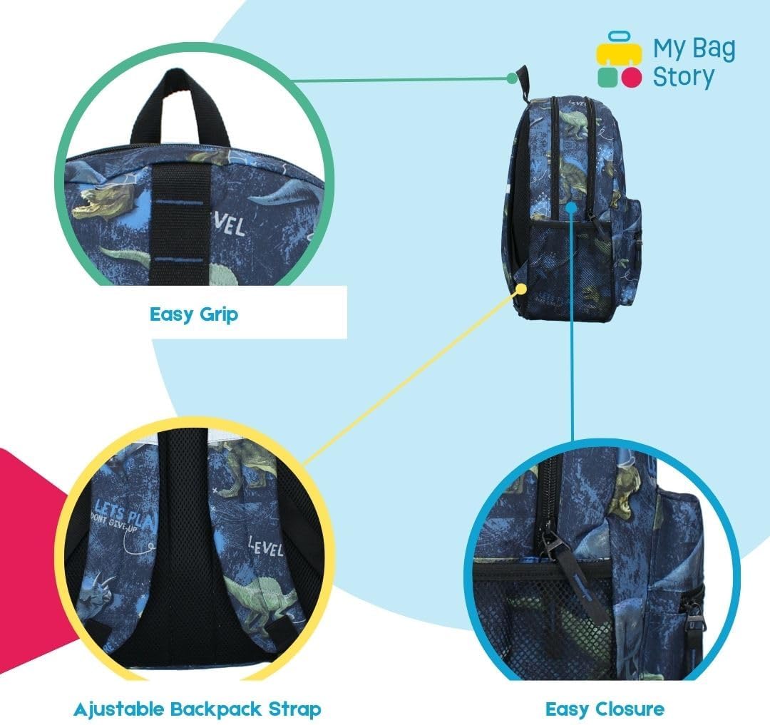 mybagstory - Rucksack - Skooter - Dinosaurier - Kinder - Schule - Grundschule - Schulranzen Jungen -